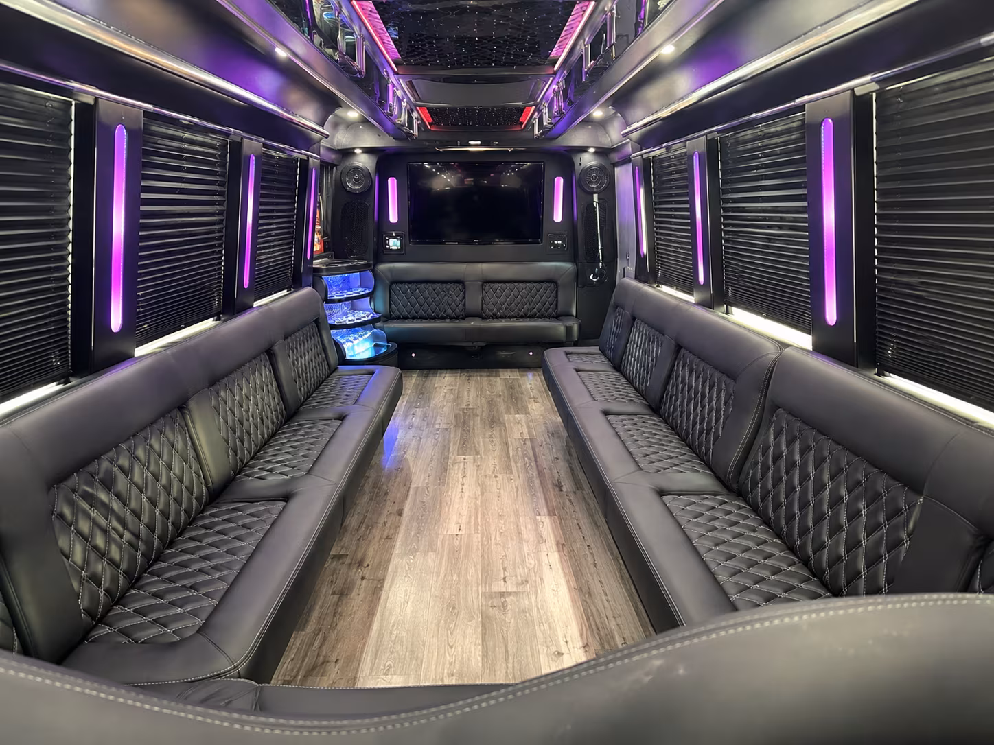 Passenger watching the Brownsville scenery during a regional party bus road trip
