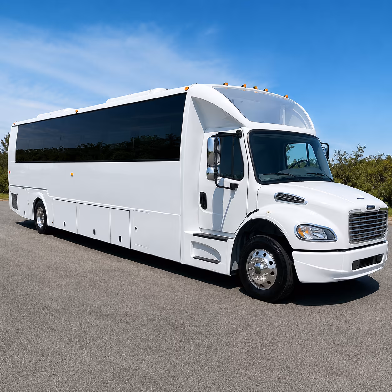 Brownsville Birthday, Sweet 16, & Quinceañera Transportation party bus exterior
