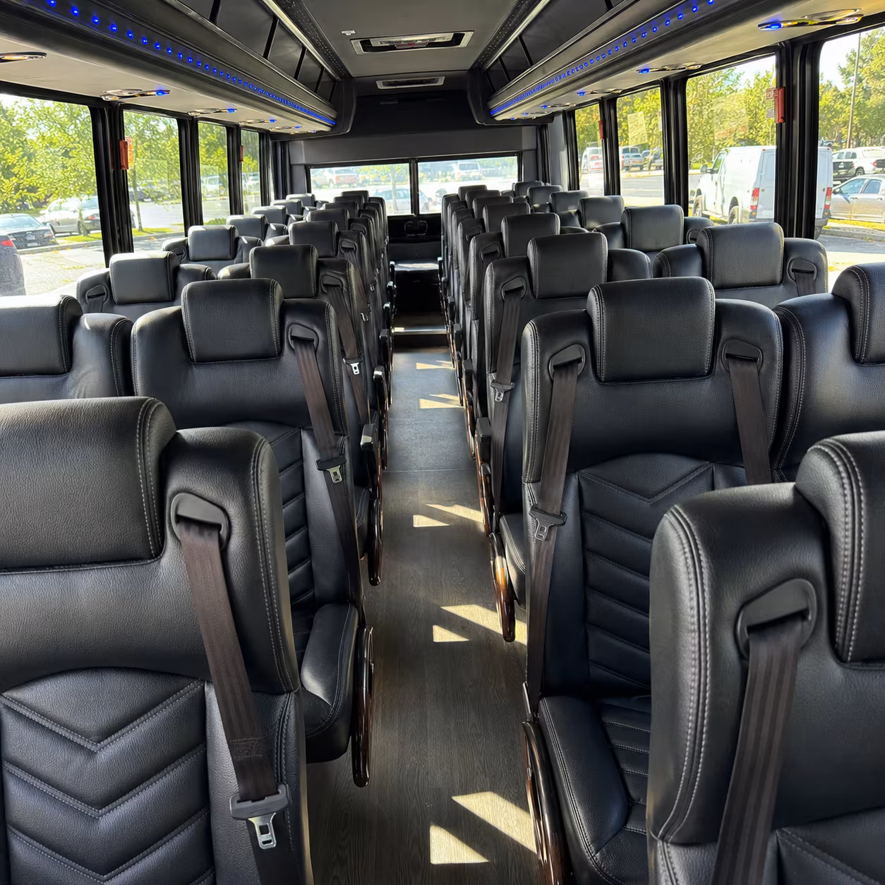Brownsville Corporate Transportation party bus interior
