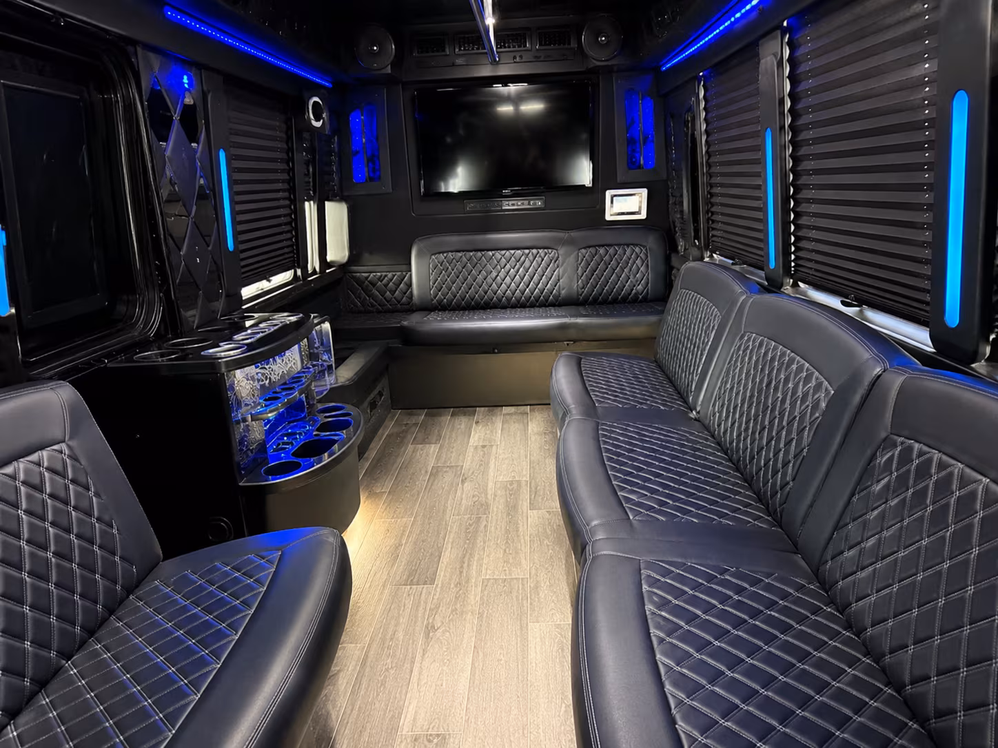 Brownsville Private Event Transportation party bus exterior