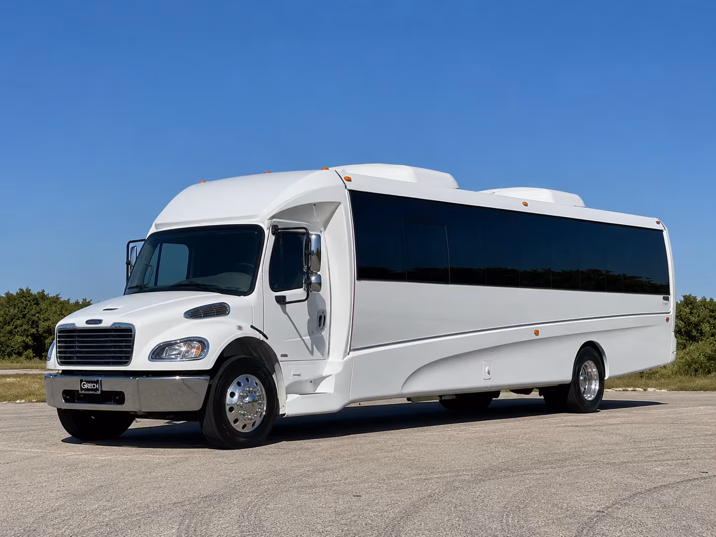 Brownsville Private Event Transportation party bus exterior