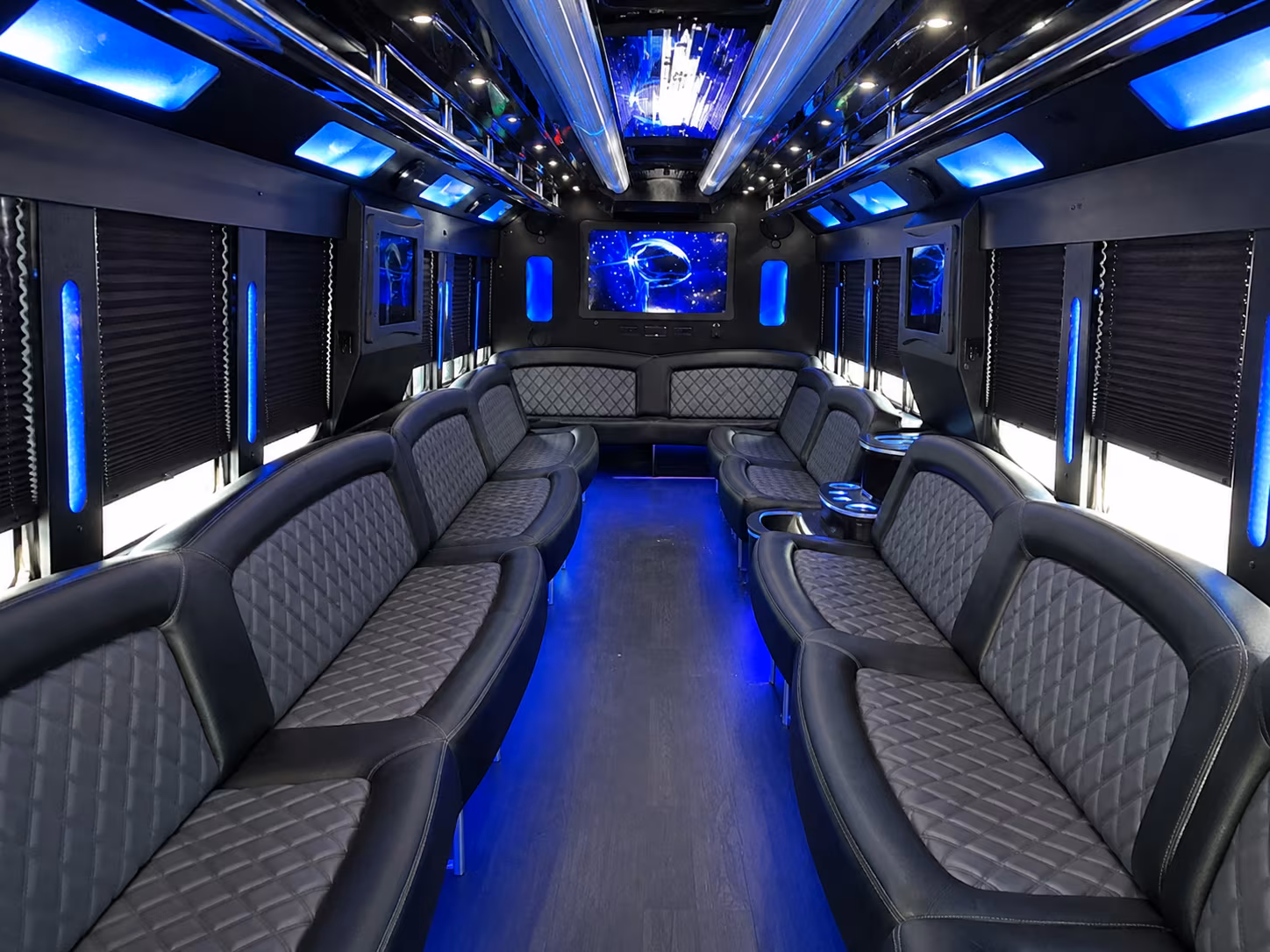 Brownsville Prom & Homecoming Transportation party bus interior