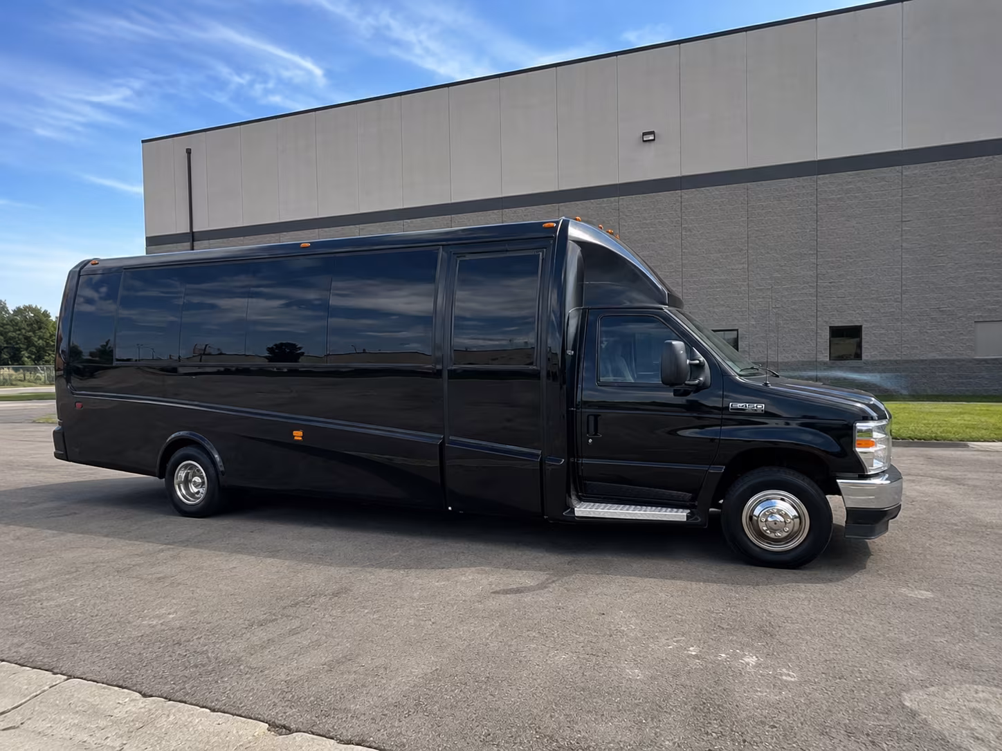Brownsville School Event Transportation party bus exterior