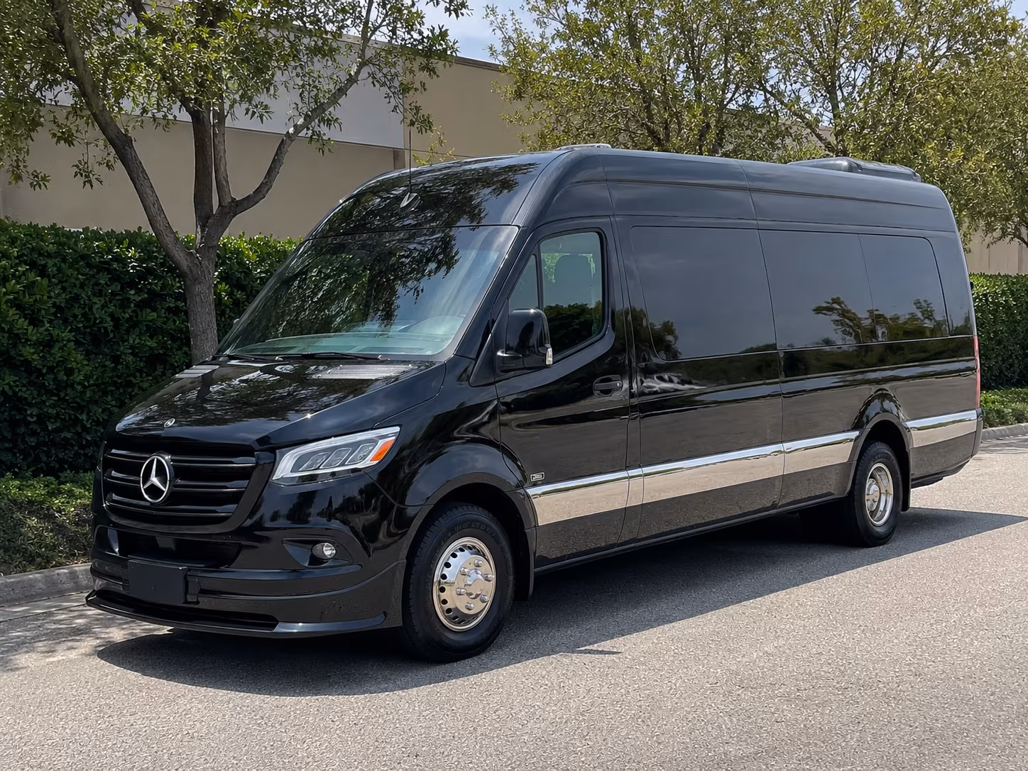 Brownsville School Event Transportation party bus exterior