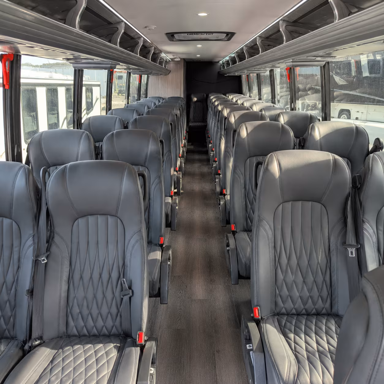 Brownsville School Event Transportation party bus interior