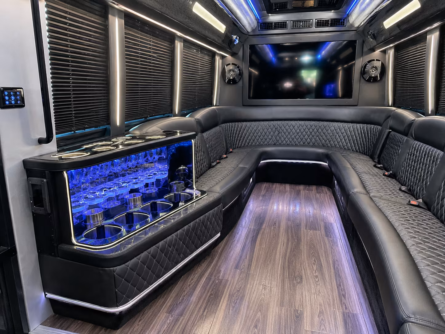 Brownsville Sporting Event Transportation party bus exterior