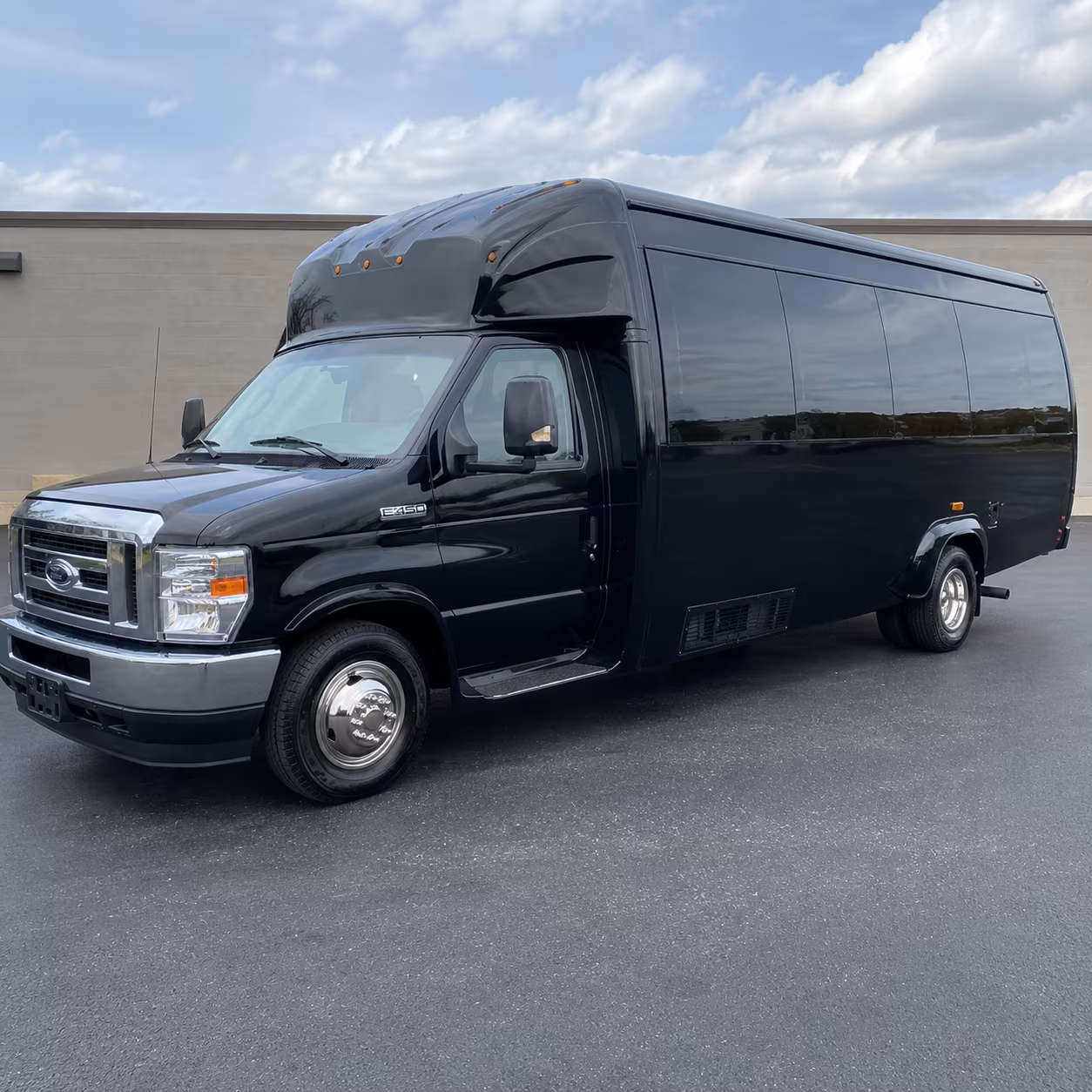 Brownsville Wedding Transportation party bus exterior
