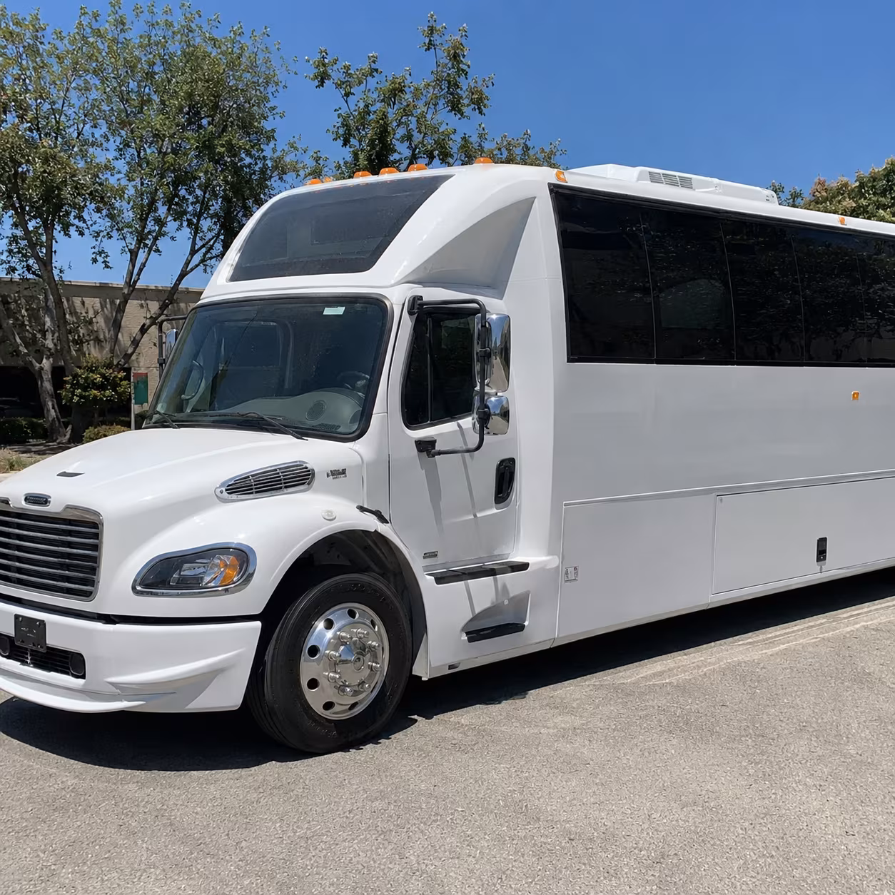 Brownsville Wedding Transportation party bus exterior