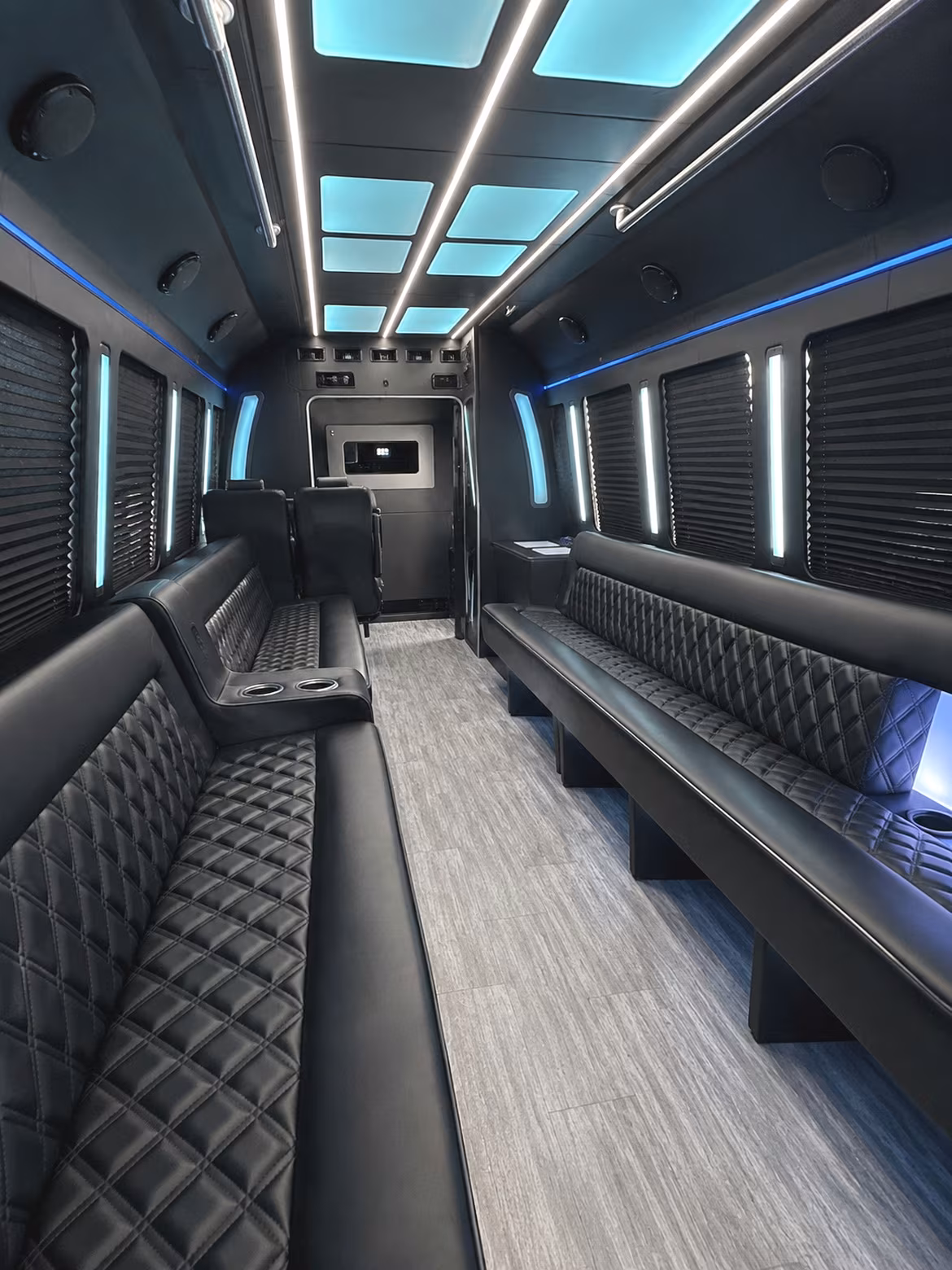 Brownsville Winery Tour & Pub Crawl Transportation party bus interior