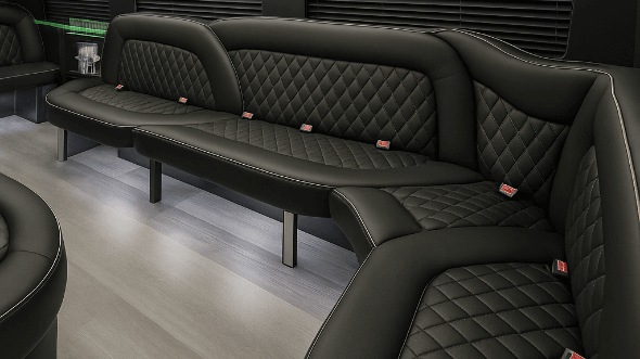 15 passenger party bus interior