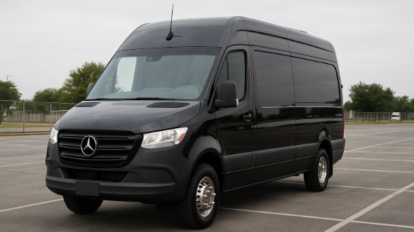 Exterior of Charter Bus Company McAllen's 15 Passenger Party Bus in McAllen