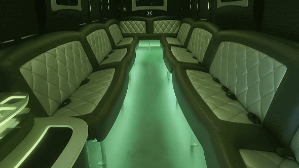 Interior of Charter Bus Company Pharr's 25 Passenger Party Bus in Pharr