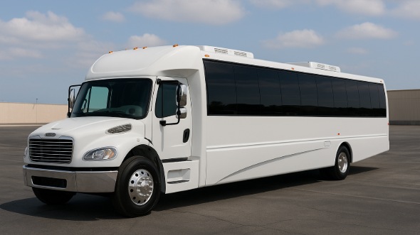 Exterior of Brownsville Party Bus Company's 28 Passenger Party Bus in Brownsville