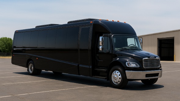 Exterior of Brownsville Party Bus Company's 30 Passenger Party Bus in Brownsville