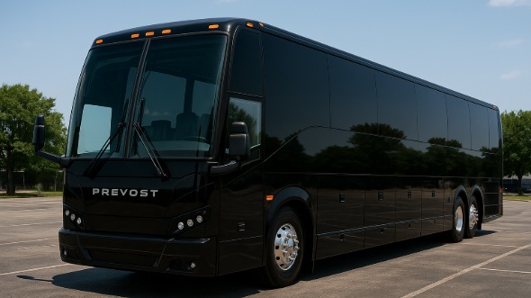 Exterior of Charter Bus Company Brownsville's 40 Passenger Charter Bus in Brownsville