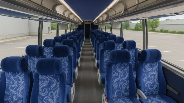 Interior of Charter Bus Company Brownsville's 40 Passenger Charter Bus in Brownsville