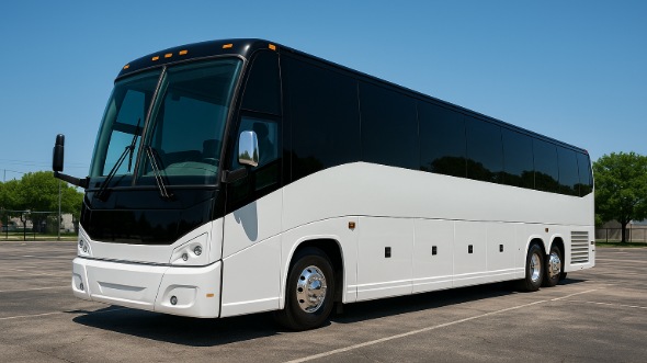 Exterior of Charter Bus Company Brownsville's 45 Passenger Charter Bus in Brownsville
