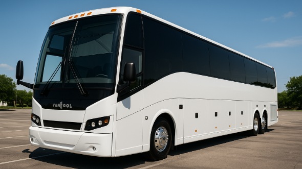 Exterior of Charter Bus Company Brownsville's 48 Passenger Charter Bus in Brownsville