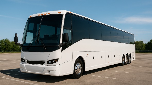 Exterior of Charter Bus Company Brownsville's 54 Passenger Charter Bus in Brownsville