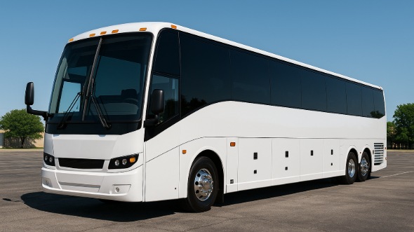Exterior of Charter Bus Company Brownsville's 56 Passenger Charter Bus in Brownsville