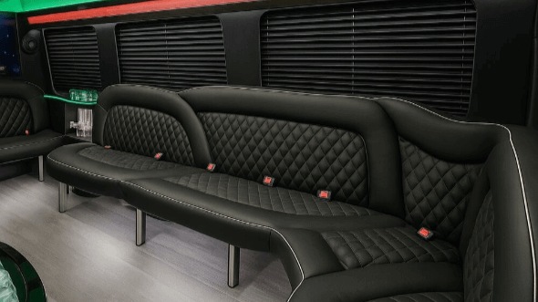 brownsville 15 passenger party bus inside