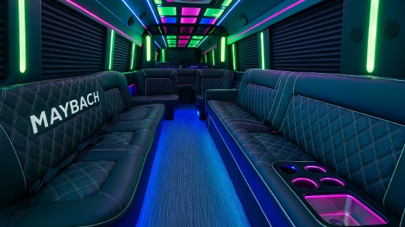 brownsville 40 passenger party bus inside