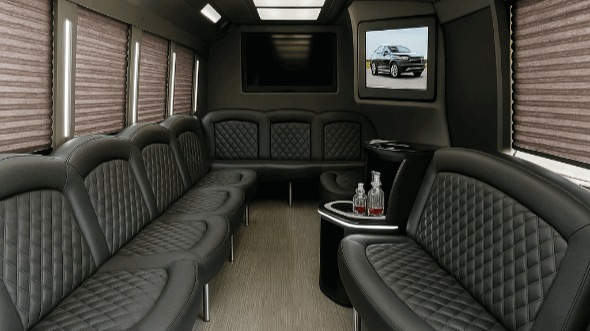 brownsville 40 passenger party bus interior